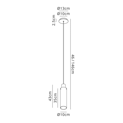 Brooks Slim Single Pendant 1 Light